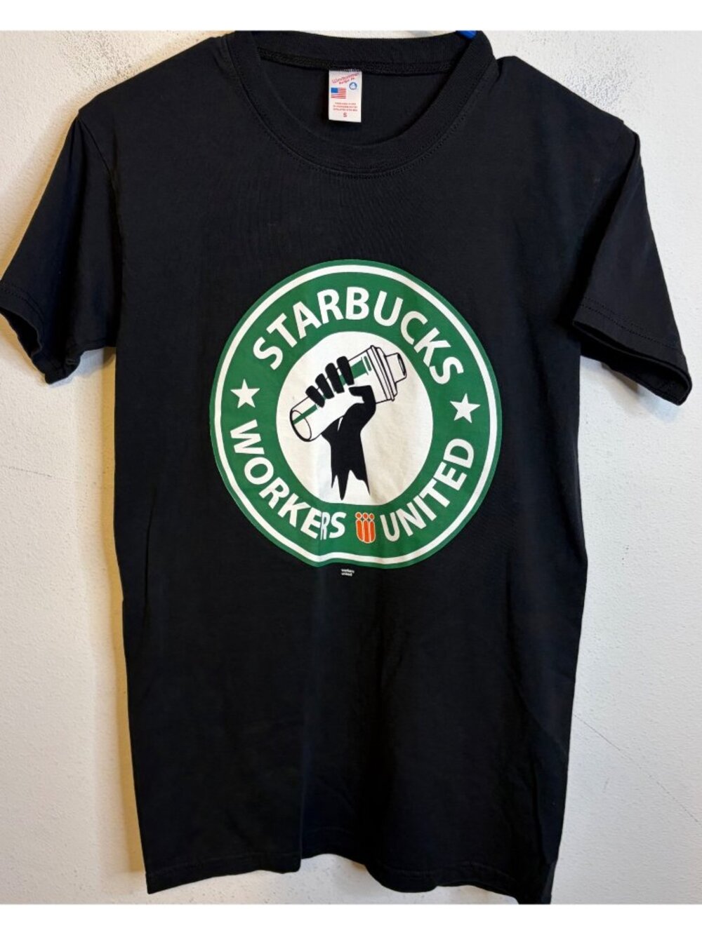Starbucks Workers United Employee Union Short Sleeve Small Coffee Activist Shirt
